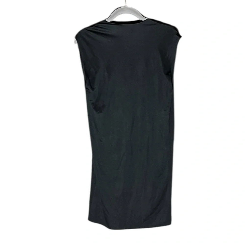 IRO Carrie Black Drape Front Sleeveless Club Party Mini Dress Except Cond Med